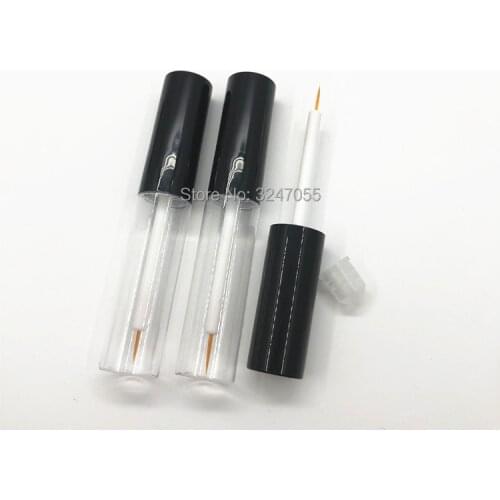 8ML Plastic Empty Clear Cosmetic Eyeliner Tube, Transpant Makeup Eyelashes Serum Refillable Bottle,False Eyelases Glue Container
