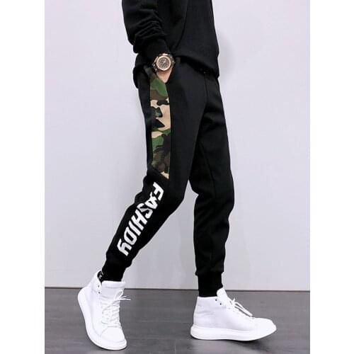 Free Shipping New 2020 Mens Spring All-match Loose Sports Casual Trousers Korean Style Slim Camouflage Stitching Harem Pants