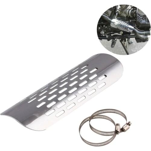 CARPRIE Motorcycle Exhaust Link Pipe Heat Shield Link Tube Protector Cover Heel Guard Motorcycle accessories MB-EX014-S je4
