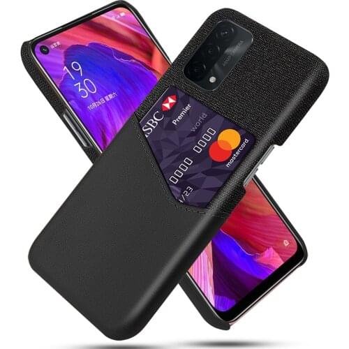 Febric Card Holder Case For OPPO A93 A54 A55 A74 5G Coque A74 4G Funda Cloth Texture Antiskid Cover For Oppo A74 A 54 55 93 A94
