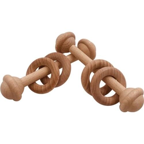 Baby Toys Wooden Rattles High Quality Safety Newborn Toy Solid Color Exquisite Baby Gift Saturn Bed Bell No Paint