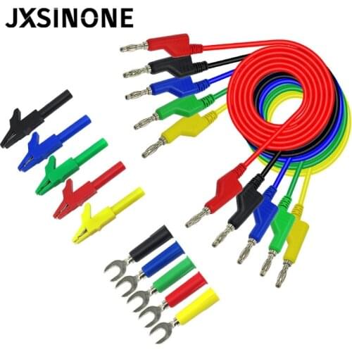 JXSINONE P1036A 4mm Banana to Banana Plug Test Lead Kit for Multimeter Cable Match Alligator clip&U type test probe