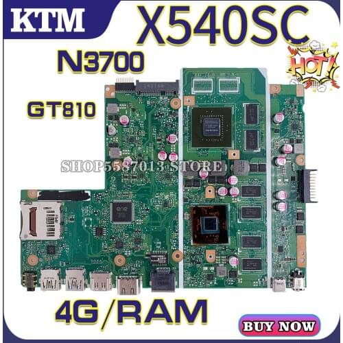 For ASUS X540SC X540S X540SCA X540 F540S A540S F540SC A540SC laptop motherboard mainboard test OK N3700/CPU 4GB/RAM GT810M