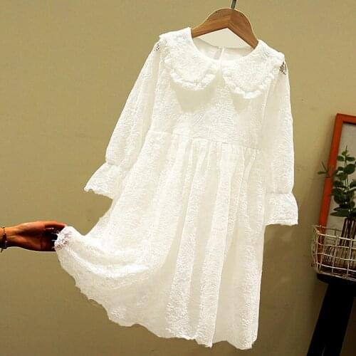 Sweet Girls Princess Party Dress New 2021 Spring Long Sleeve Children Costumes Kids Vestidos Ladylike Outfits for 3-14 Years