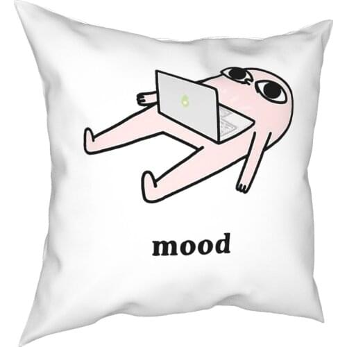 Ketnipz Mood Throw Pillow Cover Polyester Throw Pillow Cute Cartoon Custom Pillowcase