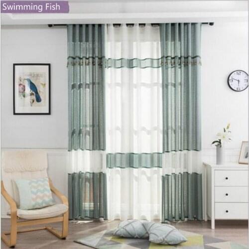 Solid Joint Sheer Curtain New Design Balcony Tulle Curtains For Bedroom Living Room Home Decor Window Blind Drape Hotel