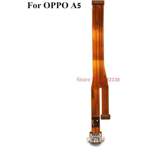Original USB Charging Dock Port Flex cable For OPPO A5 USB Charger Plug Board Motherboard cable Replacement parts