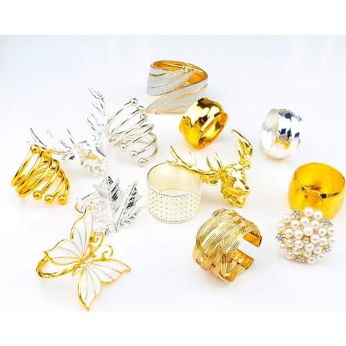 GY Hotel Napkin Ring Mouth Cloth Napkin Buckle Roman Ring Buckle Square Placemats Buckle Western Food Napkin Buckle