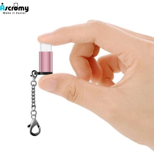 Ascromy Type C to Micro USB Converter Connector Adapter For Xiaomi Redmi Note 7 Pro Huawei P20 Lite Oneplus 6T One Plus 6 T 5 5T