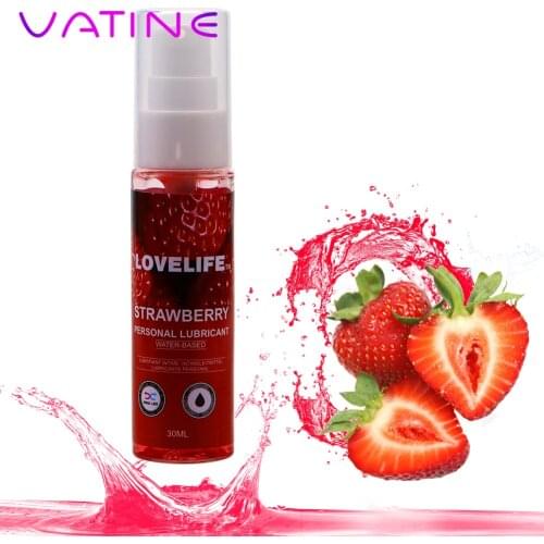 30ml Strawberry Flavor Edible Lubricant For Anal Vaginal Oral Sex Lubricating Oil Body Lubricating Gel Adult Sex Products
