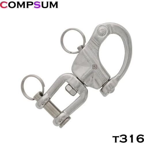 T316 Stainless Steel Swivel Shackle Quick Release Boat Anchor Chain Eye Shackle Swivel Snap Hook
