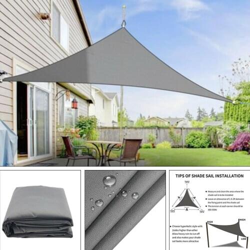 Outdoor Canopy Garden Patio Pool Shade Sail Awning Camping Awnings Waterproof Sun Shelter Triangle Sunshade Protection