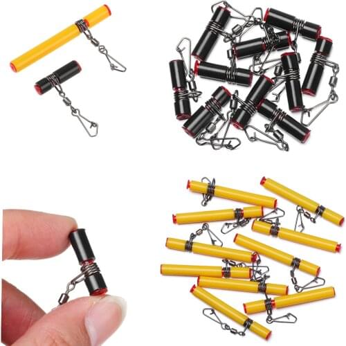 10PCS 35/52mm Black Plastic Head Swivel Sea Fishing Balance Clear Strong Snap String Hooks Bracket Anti-winding Fishing Tackle