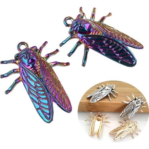 30pcs Cicada Charms Fashion Diy Metal Zinc Alloy Handmade Charms DIY Jewelry Animals Cicada Pendant Charms