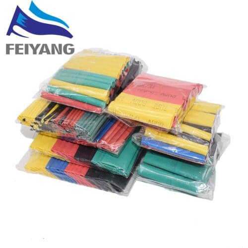 328Pcs/set Sleeving Wrap Wire Car Electrical Cable Tube kits Heat Shrink Tube Tubing Polyolefin 8 Sizes Mixed Color