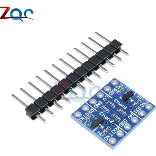 5pcs Two 2 Channel IIC I2C Logic Level Converter Bi-Directional Board Module 5V to 3.3V For Arduino