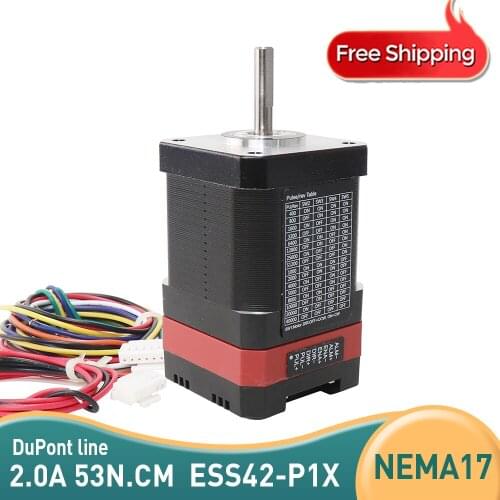 Free Shipping Nema17 Integrated Servo Motor with Drive ESS42-P1X-48MM 0.53N.m 2.0A 48mm Stepper servo motor