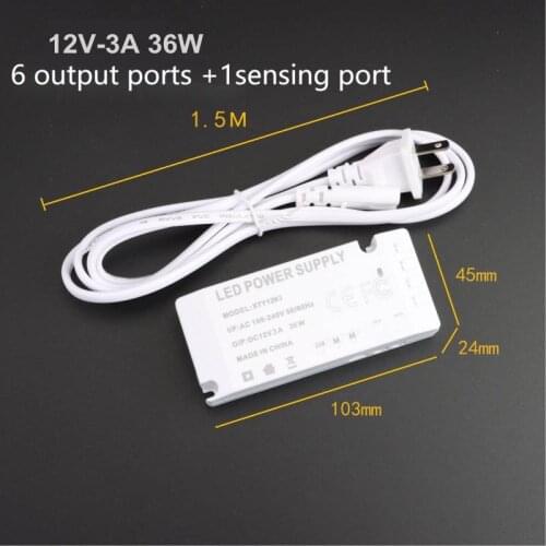 Cabinet lamp power supply 6 to 10 bits DuPont 1 master control port dc12v24w36w60w100w120w SUSWE