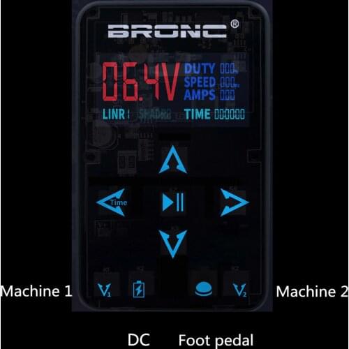 One Premium Quality HUMMINGBIRD BRONC 3A Tattoo Machine Pen Power Supply With Touch Screen Digital LCD Display