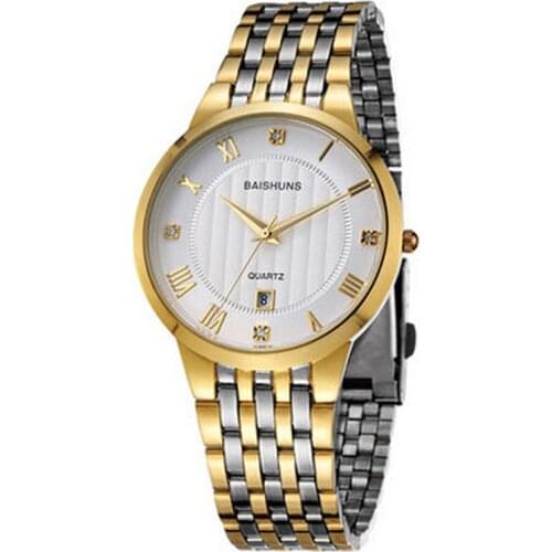 Luxury Men Watches Men Gold Watches Stainless Steel Quartz Watch Luxury Business Men Wristwatch reloje hombre mannen horloge