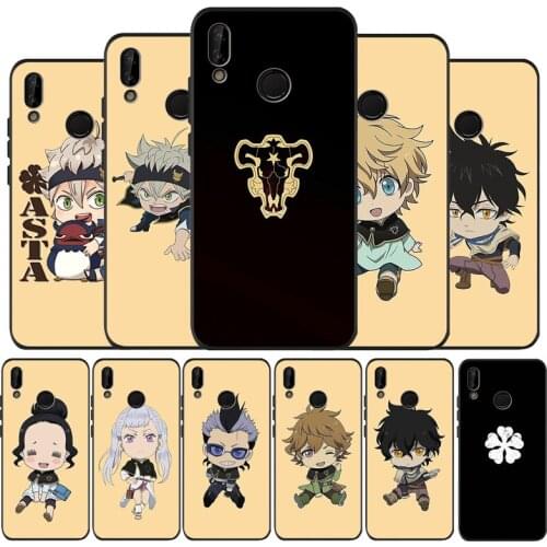 Anime Black Clover Black Silicone Soft Phone Case For Huawei 40 30 20 10 9 Lite Pro P smart 2019 Y6 Y6 Prime2019 Y9 2018