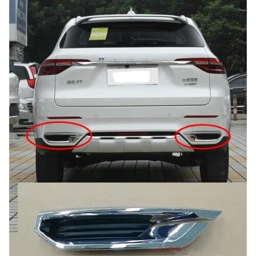 Exhaust pipe tail throat decorative cover for Great Wall Haval F7 F7X Rear bumper bright strip decorative frame