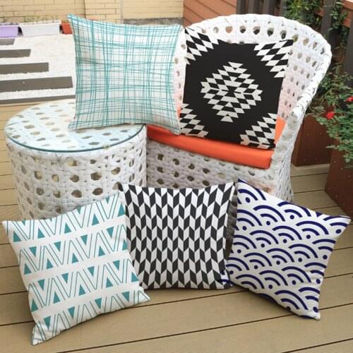 Modern American Style Throw Pillows Refreshing Geometrics Designs Decorative Pillow case Cushion Covers Home Decor
