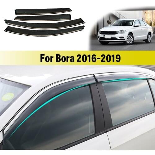 For Volkswagen Bora 2016 2017 2018 2019 4PC Car Sun Visor Window Visor Rain Shade Car Window Plastic Visor Accessories