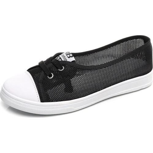 Breathable Shoes Womens Summer Explosion Shoes Color Matching Thick Bottom Exposed Small Net Hole Casual Shoes Vogue on Sale