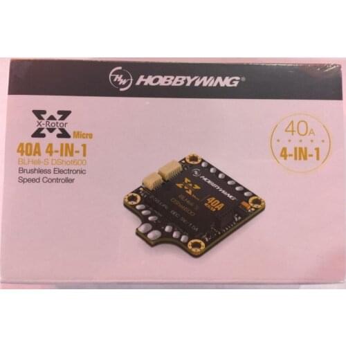 Hobbywing 4in1 XRotor Micro 40A 2-5S BLHeli_S DShot600 for FPV Racing Quadcopte
