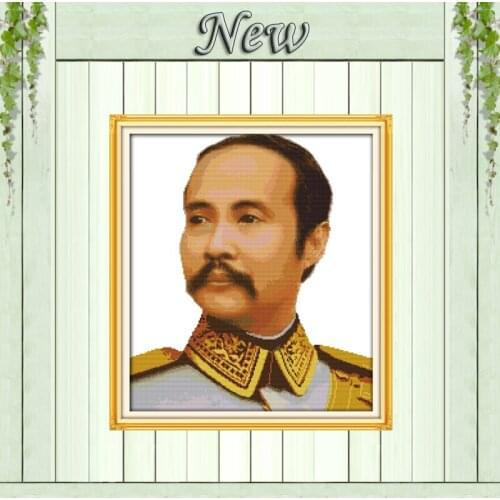The king of Thailand paintings decor counted printed on canvas DMC 11CT 14CT Chinese Cross Stitch kits embroidery needlework Set