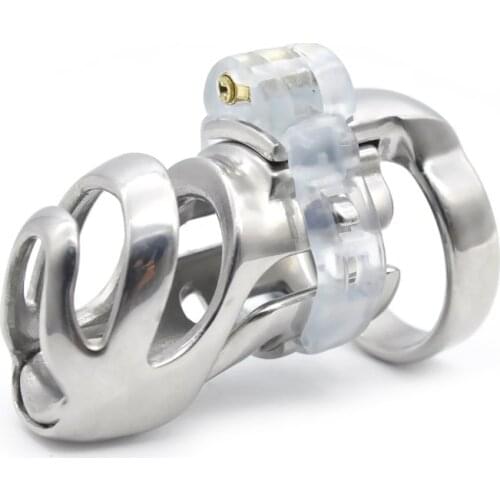 Stainless Steel Cock Cages Stealth Lock Small Male Chastity Device Penis Ring Penis Lock Fetish Chastity Belt For Men