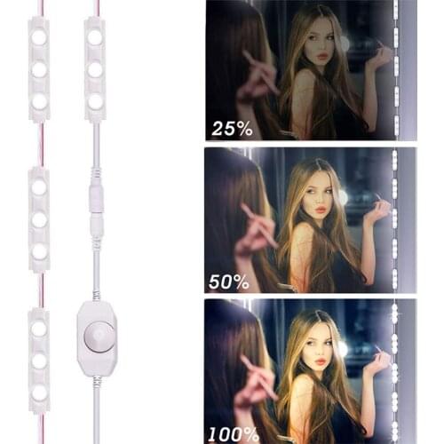 Makeup Vanity Mirror Lights Super Bright LED Module Dimmable DIY LED Makeup Light Kit Flexible Strip Light for dressing makeup