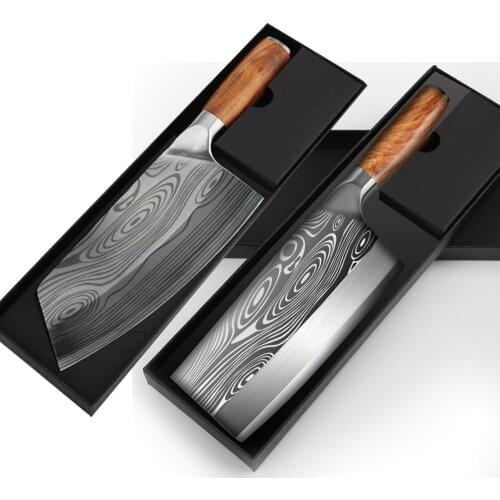 Butcher Kitchen Knife Stainless Steel Chef Knife Set Meat Chopping Cleaver Slicing Vegetables Chinese Chef Knife With Gift Box