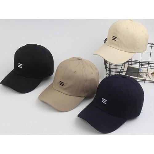 Summer Baseball Cap for Mens Simple Casual Outdoor Sun Hats Korean Embroidered Cap Hats Outside Fishing Cotton Adjustable Cap