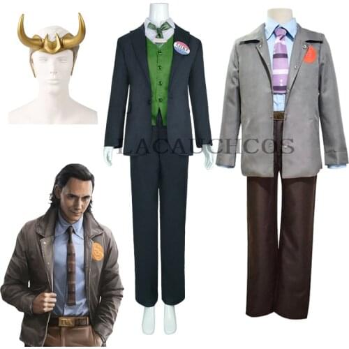 New Super hero Loki Cosplay Costume Set Loki Laufeyson TV Drama Costumes God of Evil Man Uniform Suits Halloween loki costume