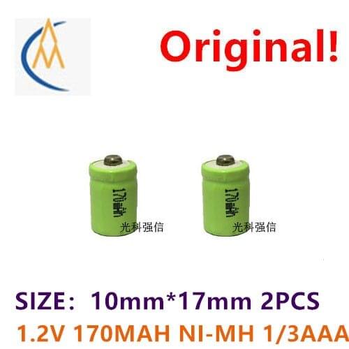 2PCS New genuine 1.2V 1 / 3AAA 170mAh Ni-MH rechargeable battery Ni-MH pointed low self discharge drawing brush capacitor pen