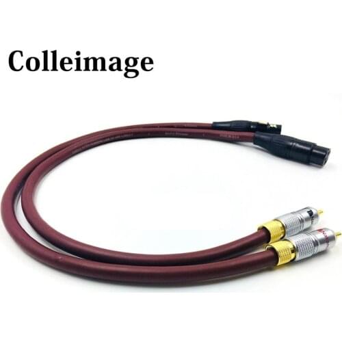 Pair HIFI XLR Male to Dual RCA Male Plug Audio Signal Patch Cable Aluminum Shell Zinc Alloy Canon Head for Microphone