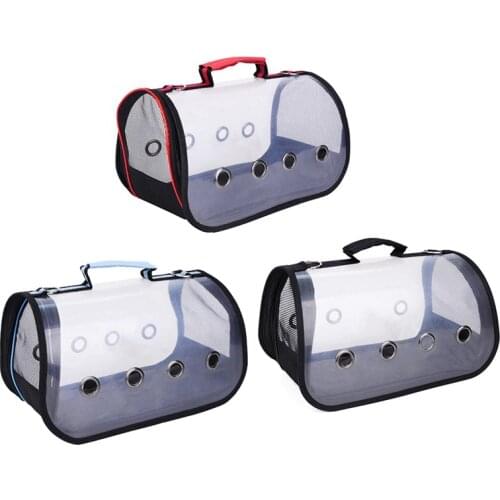 Bird Carriers Outdoor Travel Transport Parrot Cage Accessories PVC Transparent Breathable Parrot Handheld Carriers Handbag