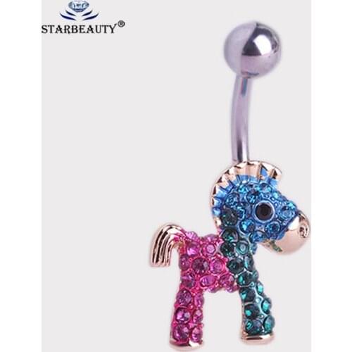 Little Horse Belly Piercing Ombligo Sexy Beach Navel Piercing Nombril Bijoux Belly Button Rings Earring Jewelry Party Pircing