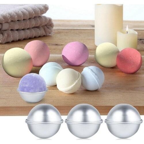 Semicircle Sphere Bath Mold Aluminium Alloy Bath Bomb Molds DIY Bathing Tool Salt Ball Homemade Crafting Gifts Mould