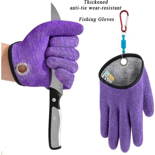 Professional Cut Resistand Catching Fish Gloves Left/ Right Latex Hunting Fishing Gloves Anti-slip Gloves One Size High Quality