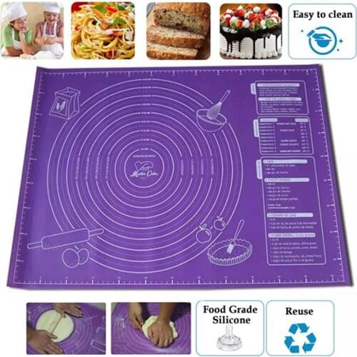 45x60cm Silicone Pasta Mat Pad Kneading Pad Kitchen Bakeware Baking Pastry Tools Measuring Appliance