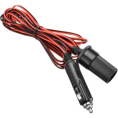 1pc 5M 12V 3A 36W Car Cigarette Lighter Socket Extension Cable Adapter Lead Diameter 24AWG 5.0mm For Auto Truck Accessories