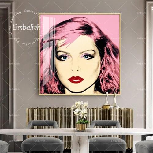 Embelish Debbie Harry 1980 By Andy Warhol HD Print On Canvas Paintings For Living Room Home Decor Wall Pictures Bedroom Posters