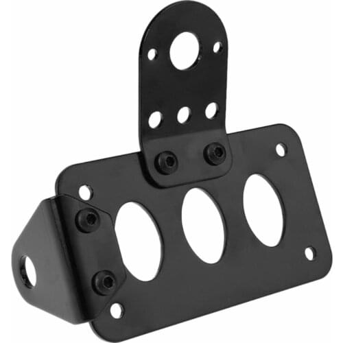 Universal Motorcycle Side Mounted Tail Light Frame License Plate Bracket Retro Metal Motorcycle Accessories