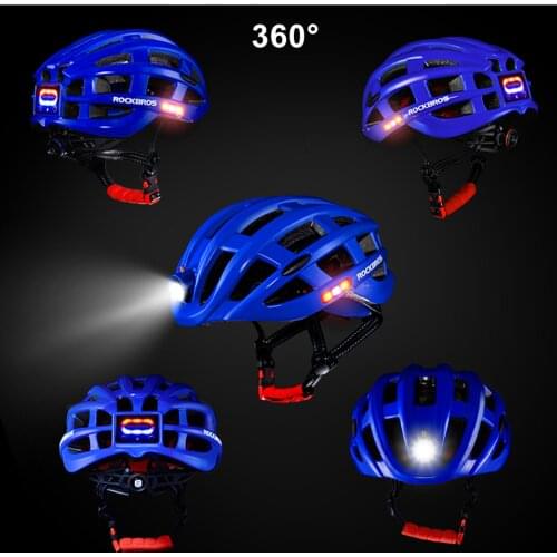 Cycling Helmet Car with Lights 20° Adjustment USB Charging Air Duct Waterproof Design Bicycle Accessories