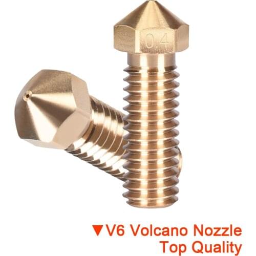 Top Quality V6 Volcano Nozzle 1.75MM Brass For Hot End V6 Extruder 3D Printer Parts Bowden Upgrade Kit SKR V1.3 PRO Ender 3 MKS