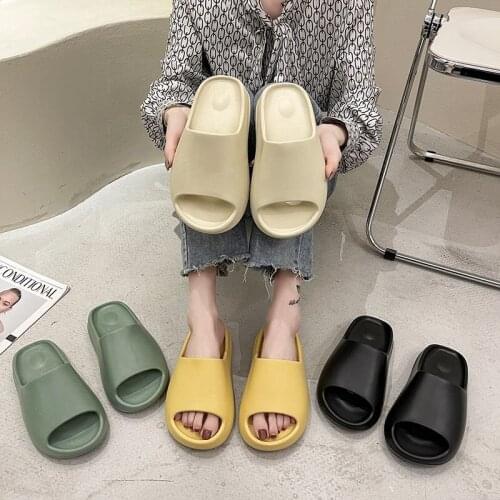 Womans Summer Yzy Slides Breathable Cool Beach Sandals Flip Flops Fish Mouth Girl Slippers Lightweight Bone White Plus Size