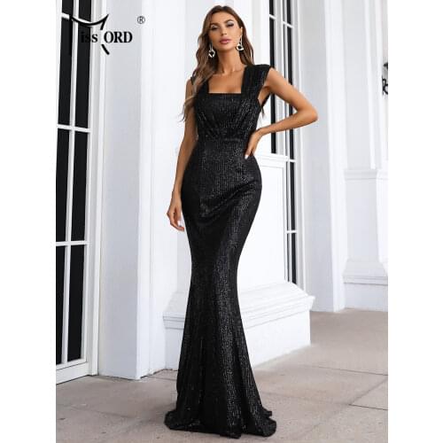 Missord 2021 Women Party Dress Maxi Sexy Sequins Off Shoulder Backless Elegant Evening Prom Vestidos Floor Length Vintage